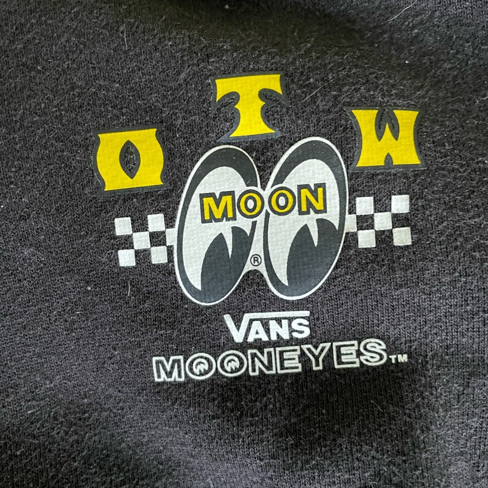 Vans Kids Black Hoodie with Yellow Graphic Mooneyes Collab - Picture 4 of 5